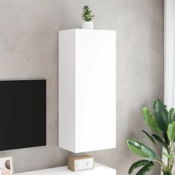Berkfield Home TV Wall Cabinet White 40.5x30x102 cm Engineered Wood - thumbnail 3