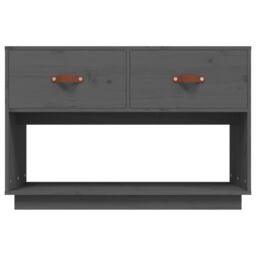Berkfield Home TV Cabinet Grey 90x40x60 cm Solid Wood Pine - Size: 90 x 40 x 60 cm - thumbnail 6