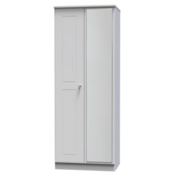 Ready Assembled 2 U Albert Tall 2 Door Mirrored Wardrobe (Ready Assembled) in Grey - thumbnail 3