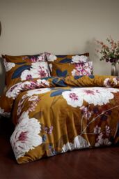 Paoletti Kyoto Floral 100% Cotton Duvet Cover Set - Size: Double - thumbnail 1