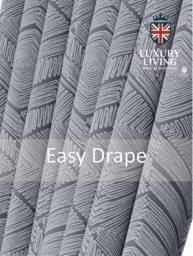 Luxury Living Triple Weave Geometric Aztec Print Ring Top Blackout Curtains in Silver - Size: 168 cm width x 183 cm drop - thumbnail 5