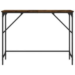 Berkfield Home Console Table Smoked Oak 100x32x75 cm Engineered Wood in Brown - Size: 100 x 32 x 75 cm - thumbnail 4