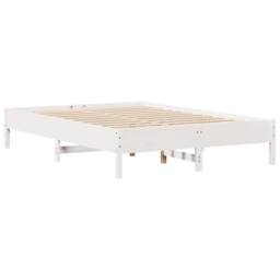 Berkfield Home Decorative Bookcase Bed without Mattress White 160x200cm Solid Wo - Size: 160x200 cm - thumbnail 8