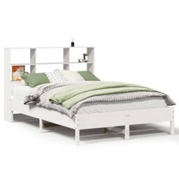 Berkfield Home Decorative Bookcase Bed without Mattress White 160x200cm Solid Wo - Size: 160x200 cm - thumbnail 3