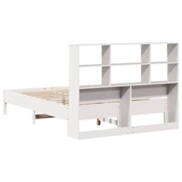 Berkfield Home Decorative Bookcase Bed without Mattress White 160x200cm Solid Wo - Size: 160x200 cm - thumbnail 6