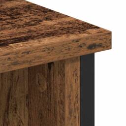 Berkfield Home TV Cabinet Old Wood 100x35x45 cm Engineered Wood & Steel in Brown - Size: 100 x 35 x 45 cm - thumbnail 4