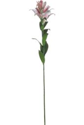 Hill Interiors Stargazer Lily Artificial Flower (Pack of 1) in White - thumbnail 3