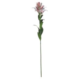 Hill Interiors Stargazer Lily Artificial Flower (Pack of 1) in White