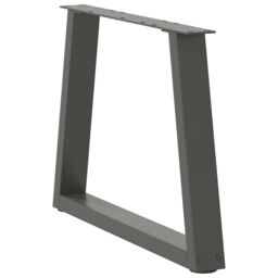 Berkfield Home Dining Table Legs V-Shape 2 pcs Anthracite 70x(42-43.3) cm Steel in Black - thumbnail 4