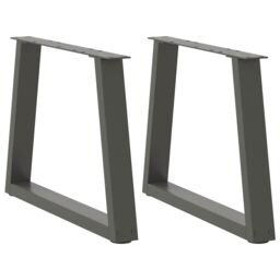 Berkfield Home Dining Table Legs V-Shape 2 pcs Anthracite 70x(42-43.3) cm Steel in Black - thumbnail 1