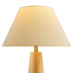 FurnitureboxUK Connie Wood Tapered Table Lamp in Light Brown - thumbnail 6