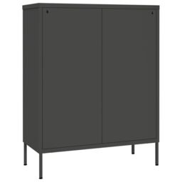 Berkfield Home Drawer Cabinet Anthracite 80x35x101.5 cm Steel in Black - thumbnail 5