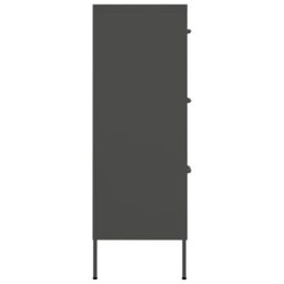 Berkfield Home Drawer Cabinet Anthracite 80x35x101.5 cm Steel in Black - thumbnail 4