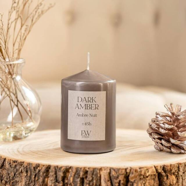 Marco Paul Small 30 Hour Burning Dark Amber Scented Candle in Brown - Size: 15 cm - image 1