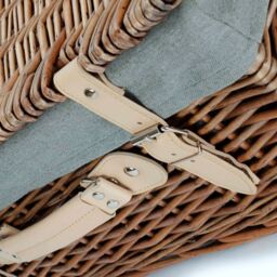 Red Hamper 45cm Antique Wash Hamper with Cotton Lining in Grey - thumbnail 4