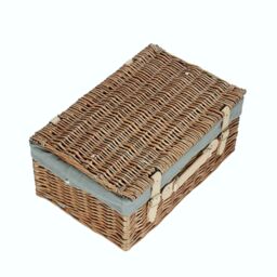 Red Hamper 45cm Antique Wash Hamper with Cotton Lining in Grey - thumbnail 3