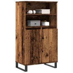 Berkfield Home Highboard Old Wood 60x36x110 cm Engineered Wood in Brown - Size: 60 x 36 x 110 cm - thumbnail 3