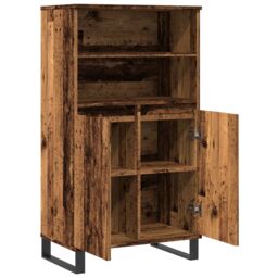 Berkfield Home Highboard Old Wood 60x36x110 cm Engineered Wood in Brown - Size: 60 x 36 x 110 cm - thumbnail 5