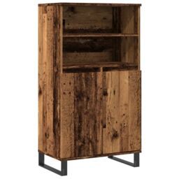 Berkfield Home Highboard Old Wood 60x36x110 cm Engineered Wood in Brown - Size: 60 x 36 x 110 cm - thumbnail 2