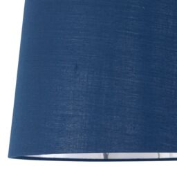 First Choice Lighting Voyage - Dark Oak Table Lamp or Bedside Light with Navy & Silver Shade in Brown - thumbnail 2