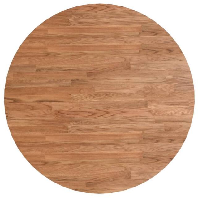 Berkfield Home Round Table Top Light Brown √ò80x1.5 cm Treated Solid Wood Oak - Size: 80x1.5 cm - image 1