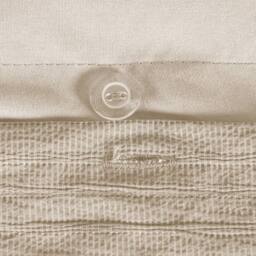 Smart Living Luxury Super Soft Stripe Dobby Duvet Set & Pillowcases in Natural - Size: King - thumbnail 5