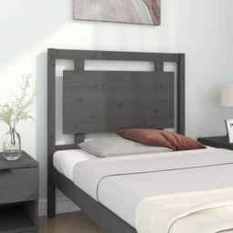 Berkfield Home Bed Headboard Grey 95.5x4x100 cm Solid Pine Wood - thumbnail 3