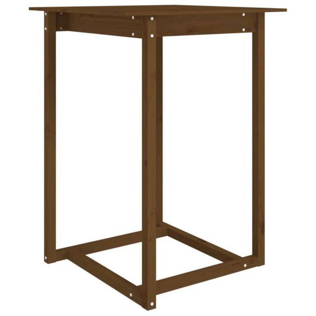 Berkfield Home Bar Table Honey Brown 80x80x110 cm Solid Wood Pine - Size: 80 x 80 x 110 cm - image 1