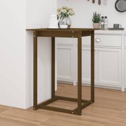 Berkfield Home Bar Table Honey Brown 80x80x110 cm Solid Wood Pine - Size: 80 x 80 x 110 cm - thumbnail 2