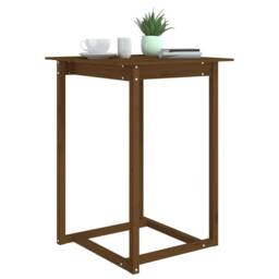Berkfield Home Bar Table Honey Brown 80x80x110 cm Solid Wood Pine - Size: 80 x 80 x 110 cm - thumbnail 5