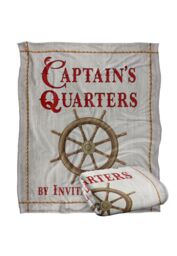 JQ Licensing James Piazza Coastal Captain'S Quarters Ship'S Wheel Silky Touch Super Soft Throw Blanket 152 X 127 cm in White - thumbnail 2
