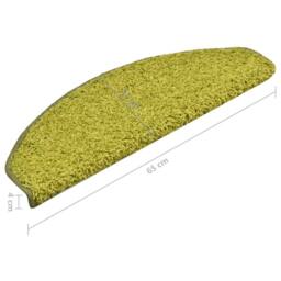 Berkfield Home Carpet Stair Treads 15 pcs Green 65x21x4 cm - Size: Medium - thumbnail 9