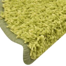 Berkfield Home Carpet Stair Treads 15 pcs Green 65x21x4 cm - Size: Medium - thumbnail 7