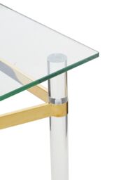 Orsina Contemporary Luxe Design Console Table, Modern Table For Hallway, Distinctive Sofa Table For Livingroom in Clear - thumbnail 3