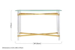 Orsina Contemporary Luxe Design Console Table, Modern Table For Hallway, Distinctive Sofa Table For Livingroom in Clear - thumbnail 4
