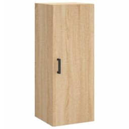 Berkfield Home Highboard Sonoma Oak 34.5x34x180 cm Engineered Wood in Brown - thumbnail 5