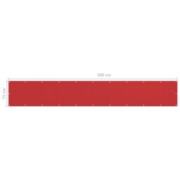 Berkfield Home Balcony Screen Red 75x500 cm HDPE - thumbnail 5