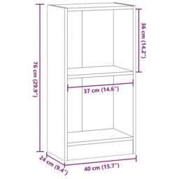 Berkfield Home Bookcase Grey Sonoma 40x24x76 cm Engineered Wood - Size: 40 x 24 x 76 cm - thumbnail 9