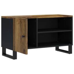 Berkfield Home TV Cabinet 80x33x46 cm Solid Wood Mango&Engineered Wood in Brown - Size: 80 x 33 x 46 cm - thumbnail 3