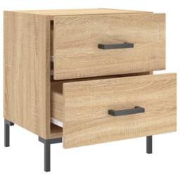Berkfield Home Bedside Cabinets 2 pcs Sonoma Oak 40x35x47.5 cm Engineered Wood in Brown - thumbnail 8