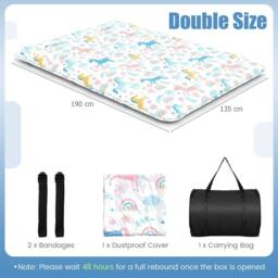 Costway King Size Japanese Floor Futon Mattress 190x135x10cm - Size: 190 x 135 x 10 cm - thumbnail 3