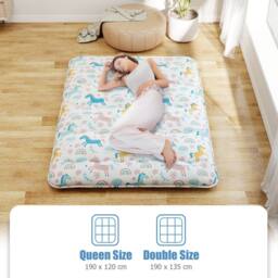Costway King Size Japanese Floor Futon Mattress 190x135x10cm - Size: 190 x 135 x 10 cm - thumbnail 6