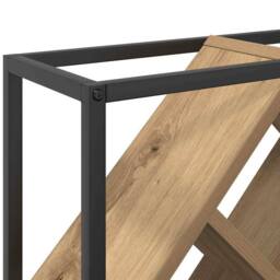 Berkfield Home Gorgeous Wine Rack Artisan Oak 51x18x52, 5 cm Engineered Wood in Brown - thumbnail 8