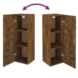 Berkfield Home TV Cabinets 2 pcs Smoked Oak 30.5x30x90 cm Engineered Wood in Brown - thumbnail 6