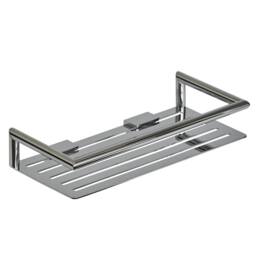 Showerdrape Verso Stainless Steel Chrome Rectangular Shower Basket in Silver - thumbnail 4