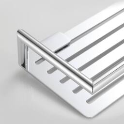 Showerdrape Verso Stainless Steel Chrome Rectangular Shower Basket in Silver - thumbnail 2