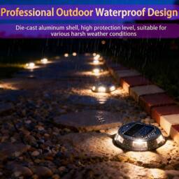 Obasyhig RGB multi colour solar-powered ground lights in Black - thumbnail 5