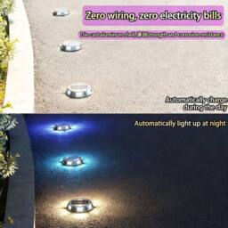 Obasyhig RGB multi colour solar-powered ground lights in Black - thumbnail 4