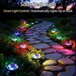 Obasyhig RGB multi colour solar-powered ground lights in Black - thumbnail 3