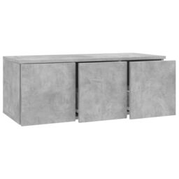 Berkfield Home TV Cabinet Concrete Grey 80x34x30 cm Engineered Wood - Size: 80 x 34 x 30 cm - thumbnail 6